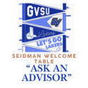 GVSU Let's Go Laker Logos: Seidman Welcome Table "Ask an Advisor"